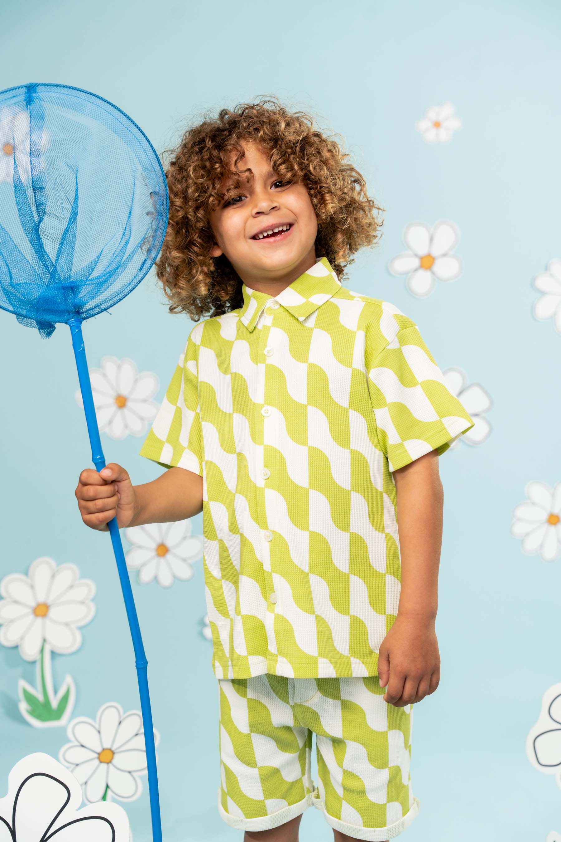 Broek groen met grafische print | AOP Green Graphic