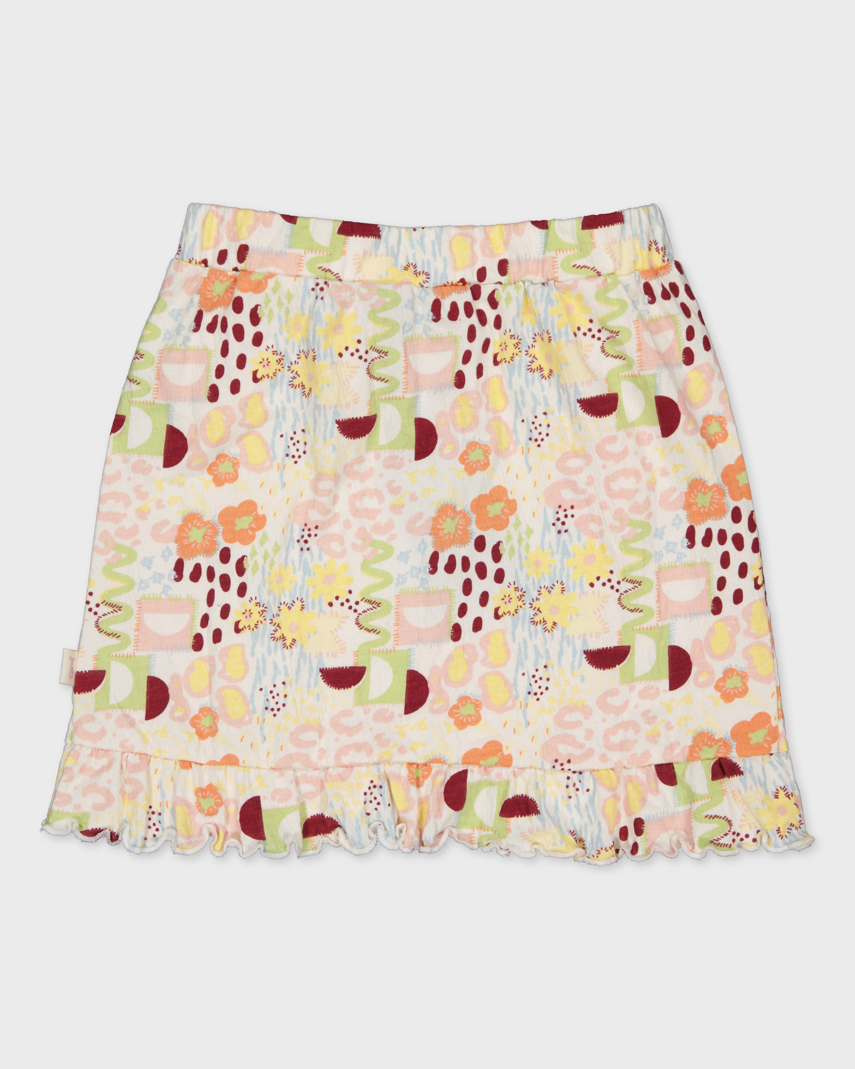Rok met grafische print | AOP Yellow Graphic