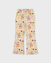 Flairbroek met grafische print | AOP Yellow Graphic