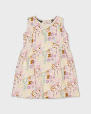 Jurk met grafische print | AOP Purple Graphic
