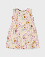 Jurk met grafische print | AOP Purple Graphic