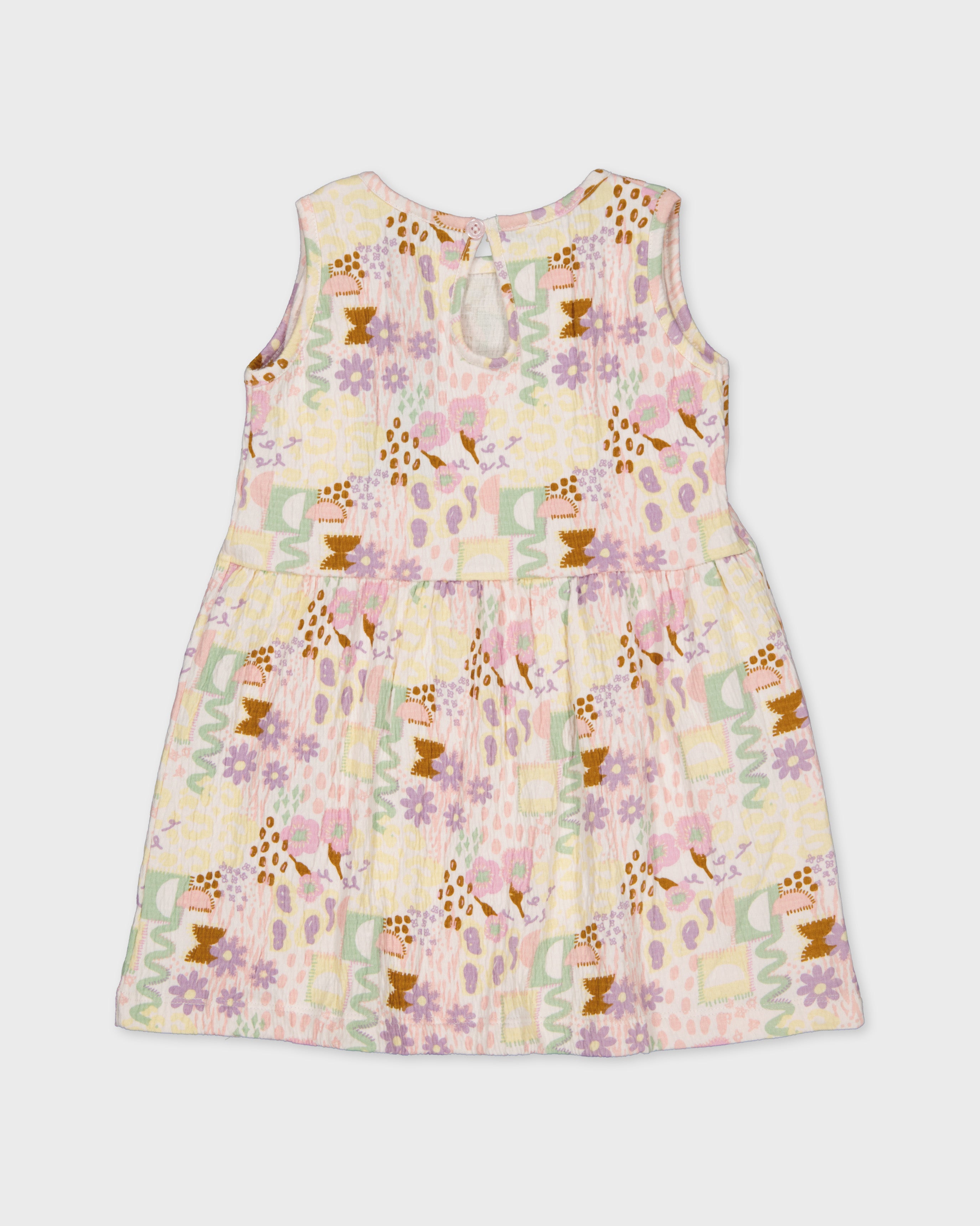 Jurk met grafische print | AOP Purple Graphic