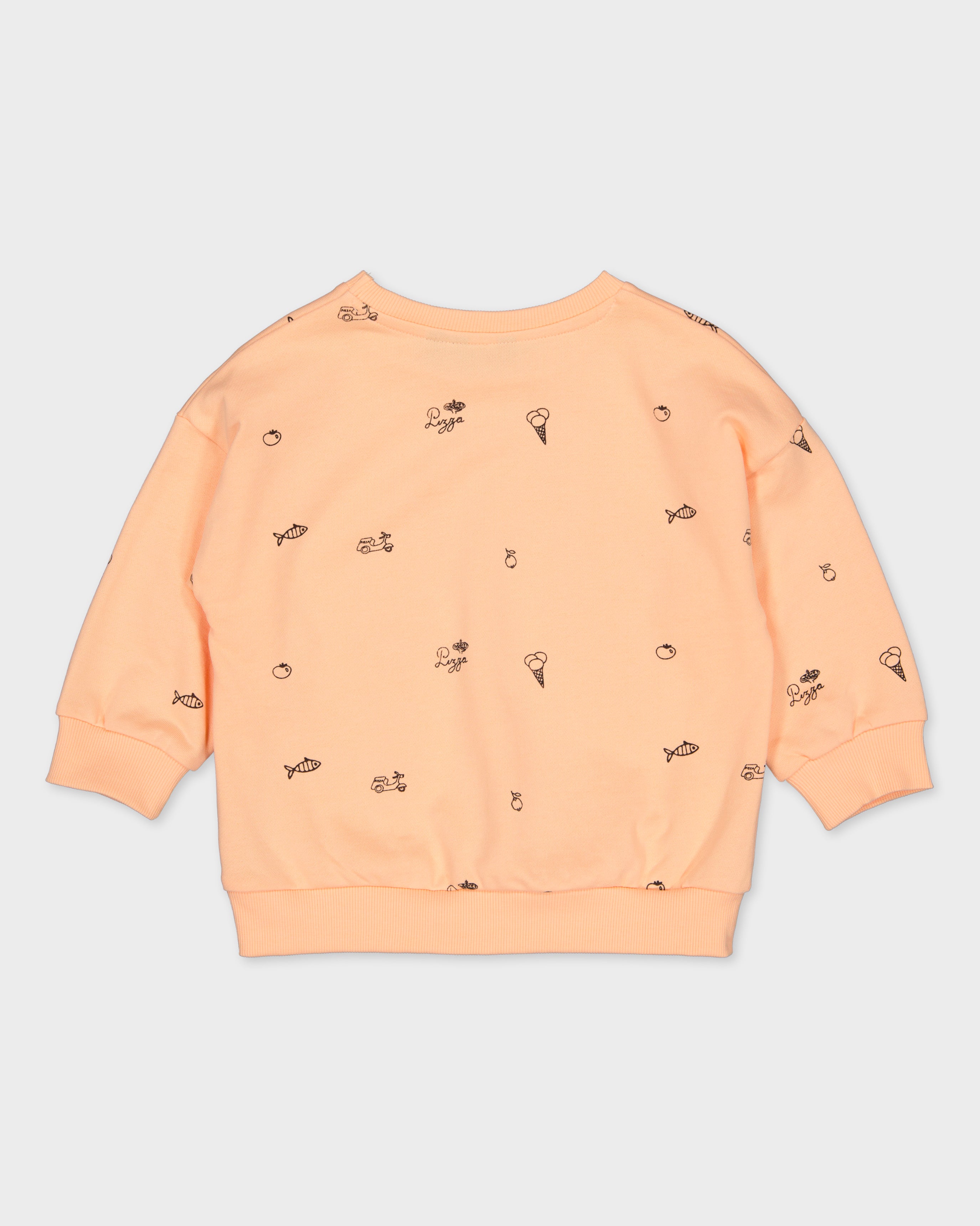 Sweater oranje met print | AOP Orange Sketch