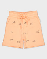 Broek oranje met print | AOP Orange Sketch