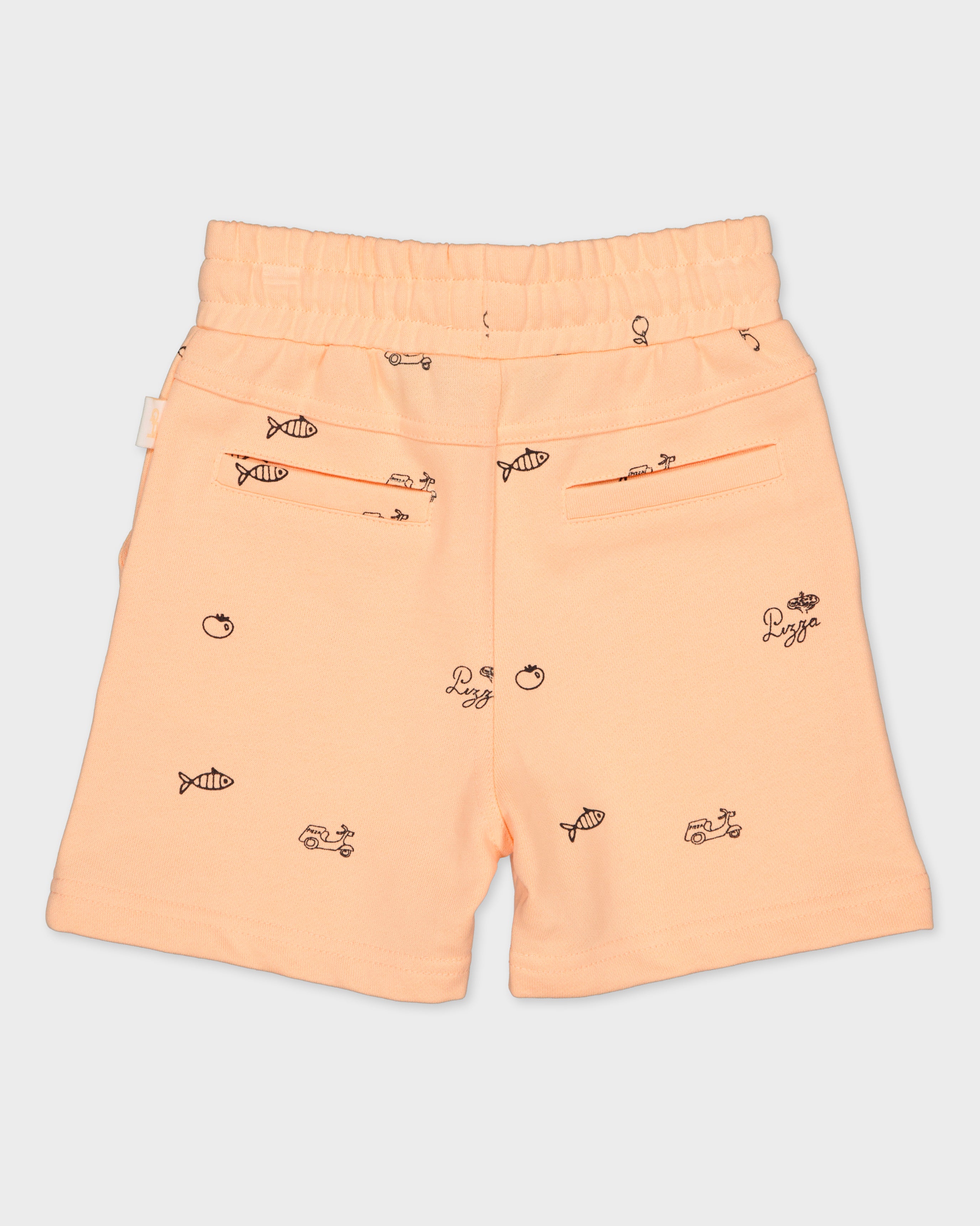 Broek oranje met print | AOP Orange Sketch