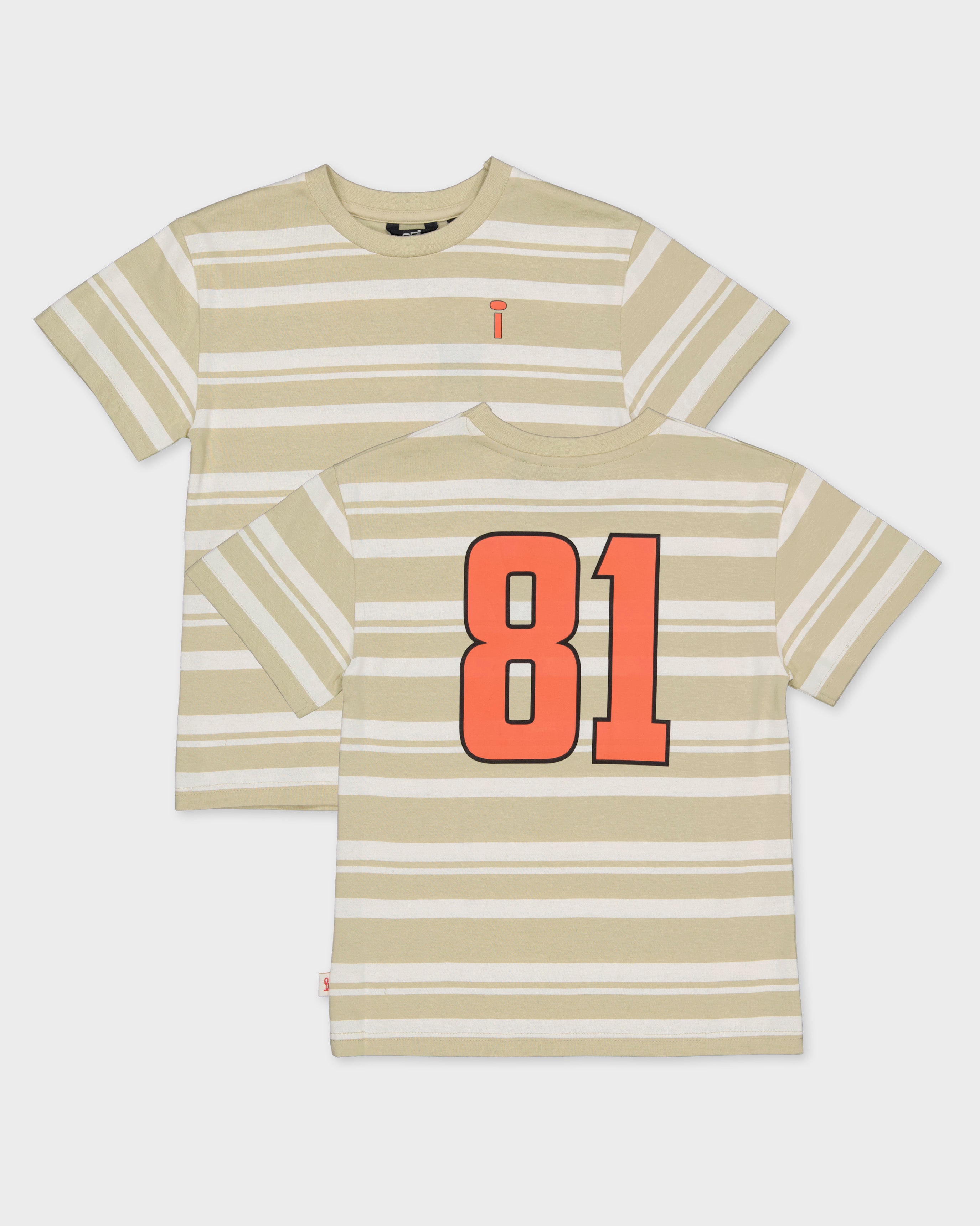 Shirt gebroken wit  gestreept | AOP Off White Stripe