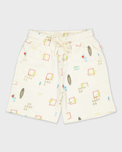 Broek wit met grafische print | AOP White Sketch