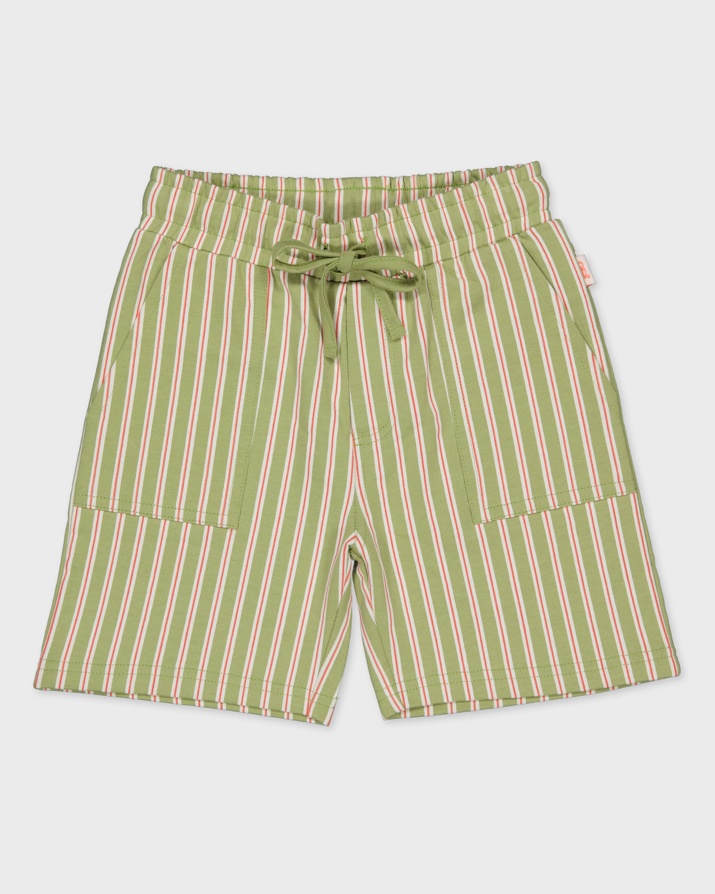 Pants | AOP Coral White Stripe