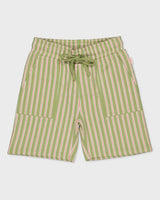 Pants | AOP Coral White Stripe