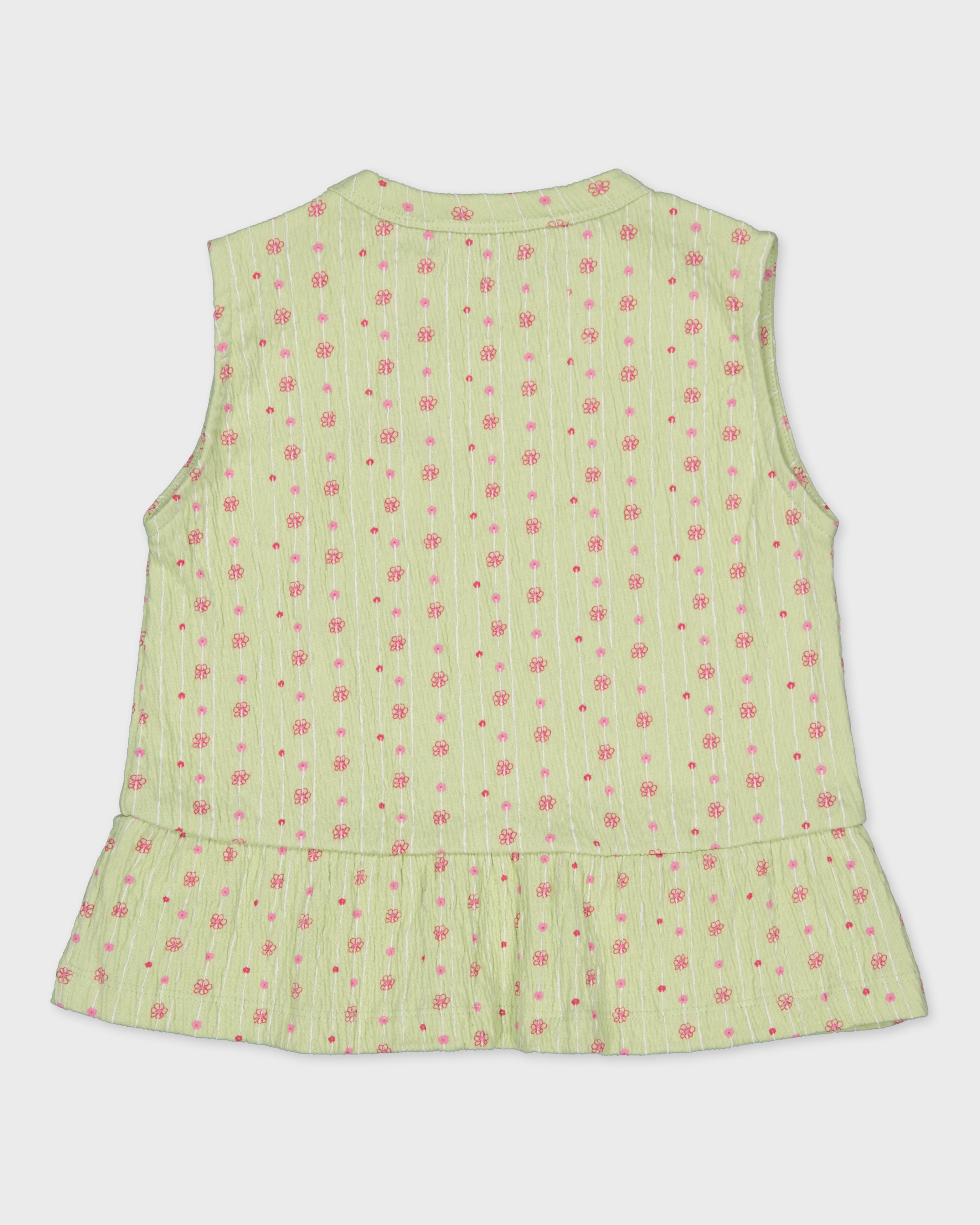 Shirt | AOP Green Flower