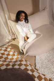Pyjama gebroken wit met kersenprint | AOP Orange Sketch