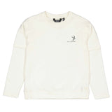 Sweater Oversized ivoorwit met print | Ivory White