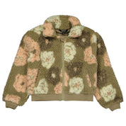 Jas met bloemen | AOP Green Flower