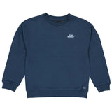 Sweater Oversized nachtblauw met print | Night Blue