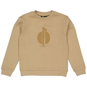 Sweater zandkleurig met print | Sand