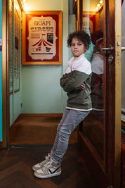 Sweater wit/groen | Ivory White