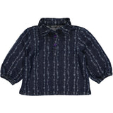 Blouse denim | AOP White Sketch