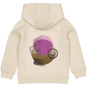 Hooded sweater wit | White Marble