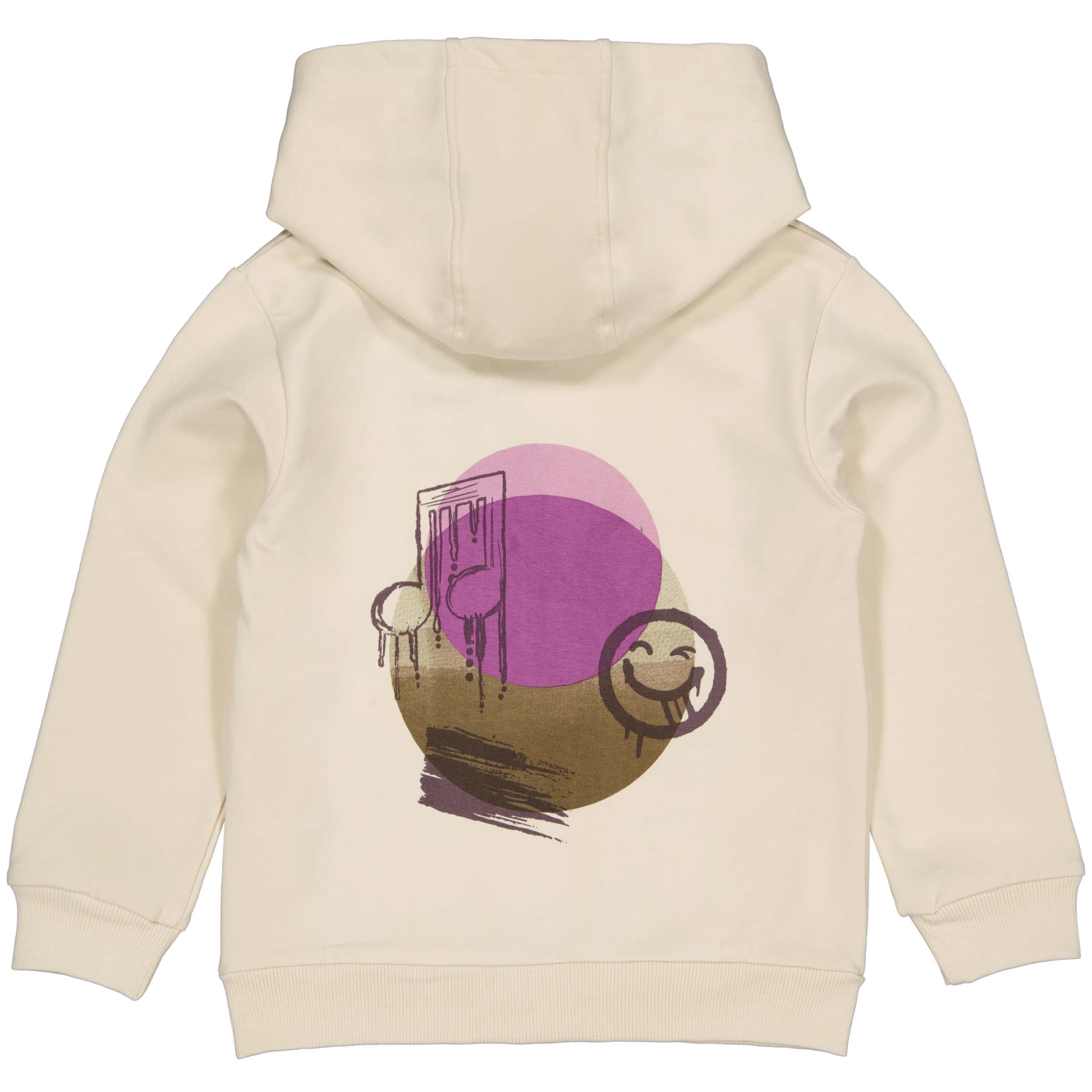 Hooded sweater wit | White Marble