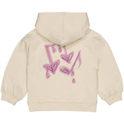 Hooded sweater wit | White Marble
