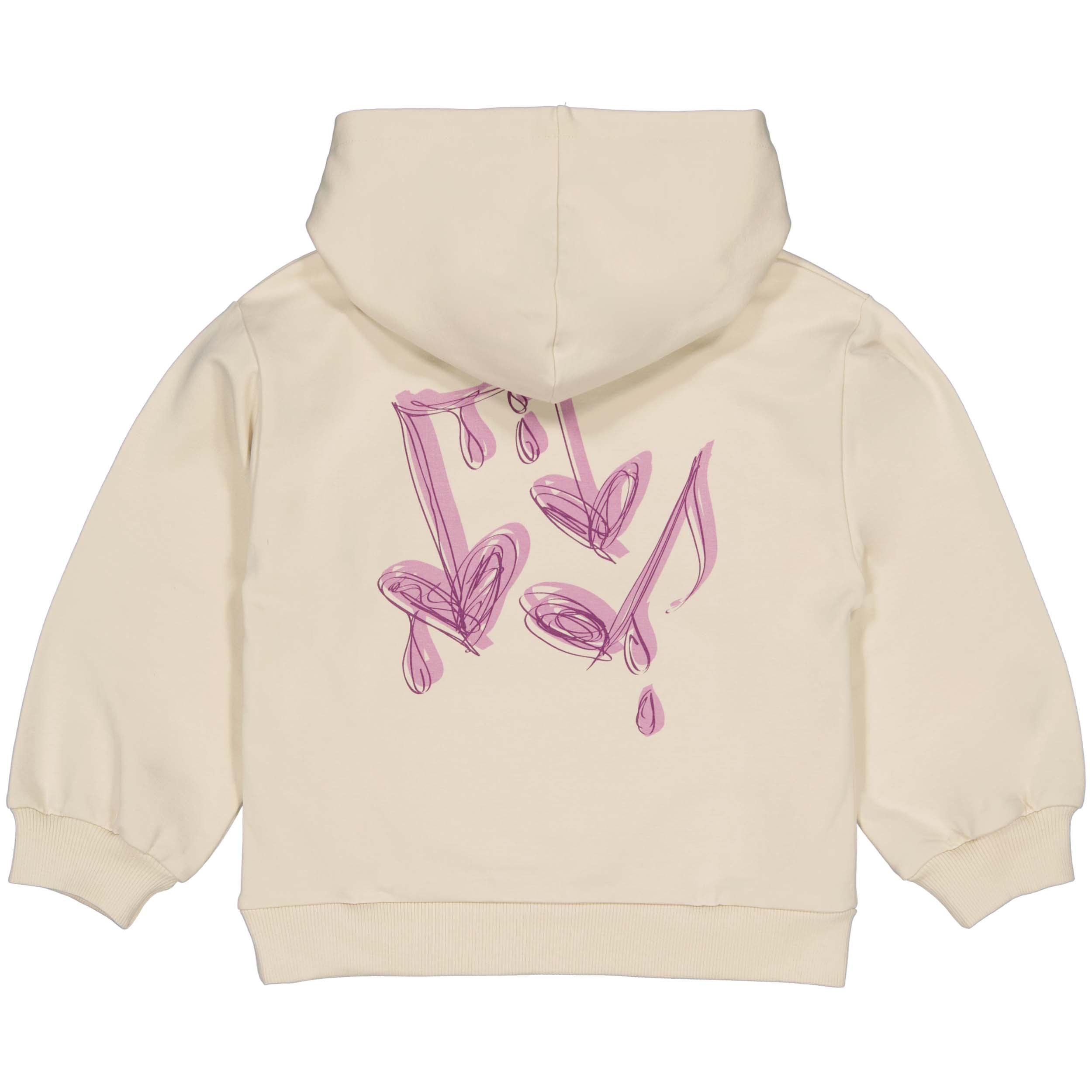 Hooded sweater wit | White Marble