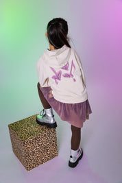 Hooded sweater wit | White Marble