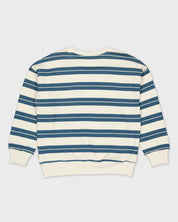 Crèmekleurige sweater met blauwe strepen | AOP Blue Stripe
