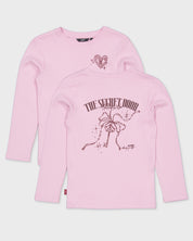 Lichtroze longsleeve met paardenprint | Lavender