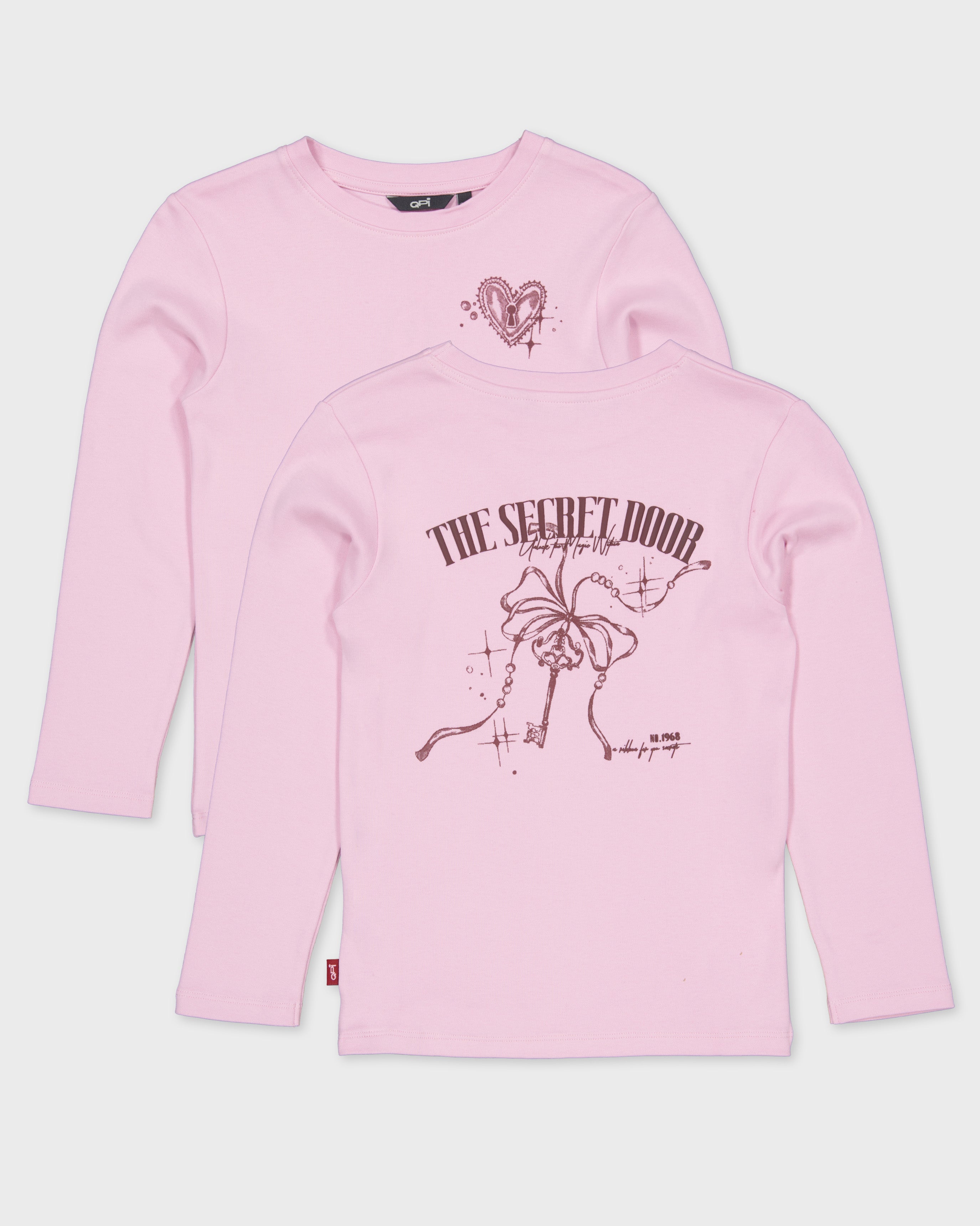 Lichtroze longsleeve met paardenprint | Lavender
