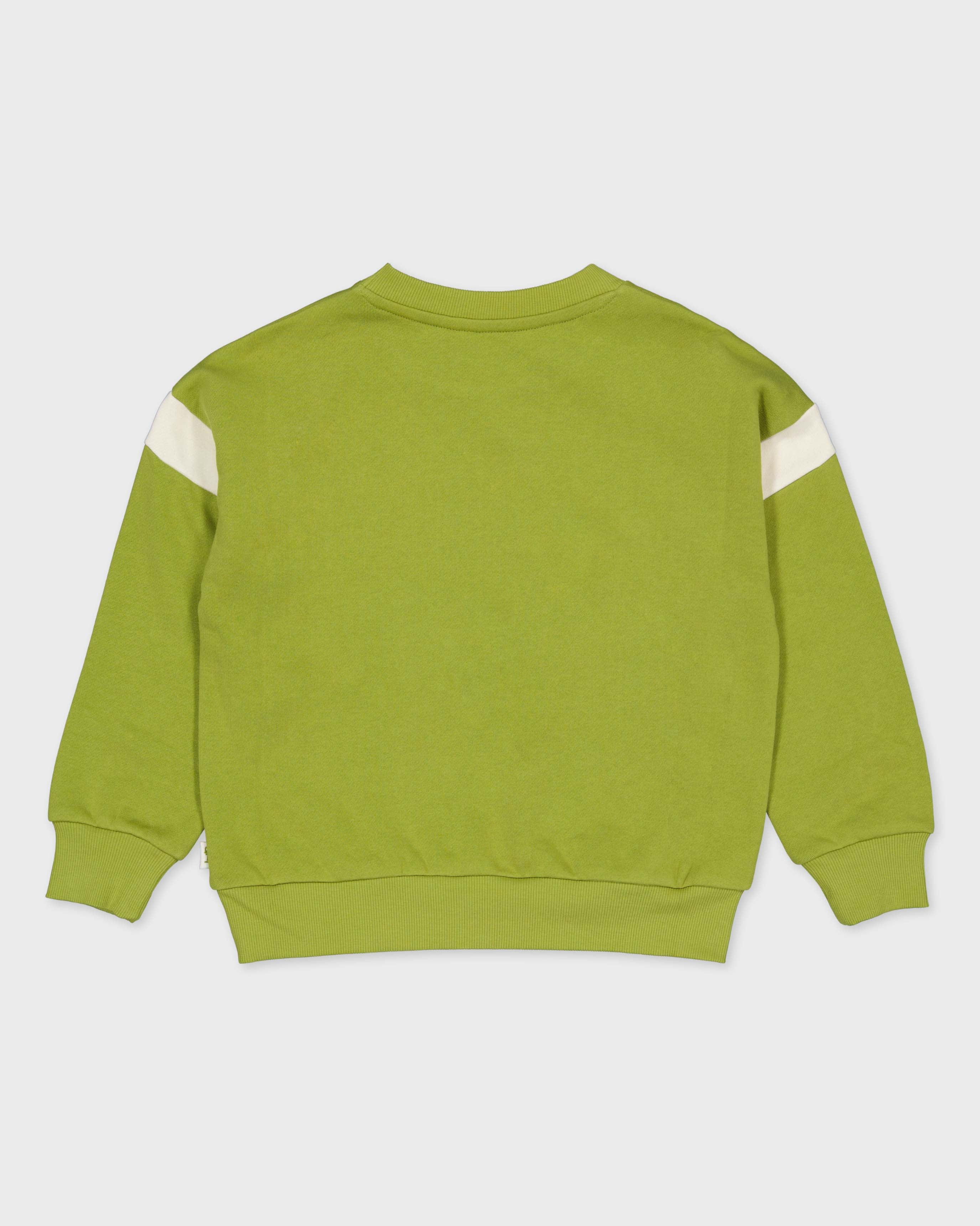 Limoengroene sweater met tekstprint | Olive