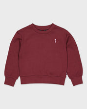 Bordeauxrode sweater met beerprint | Burgundy