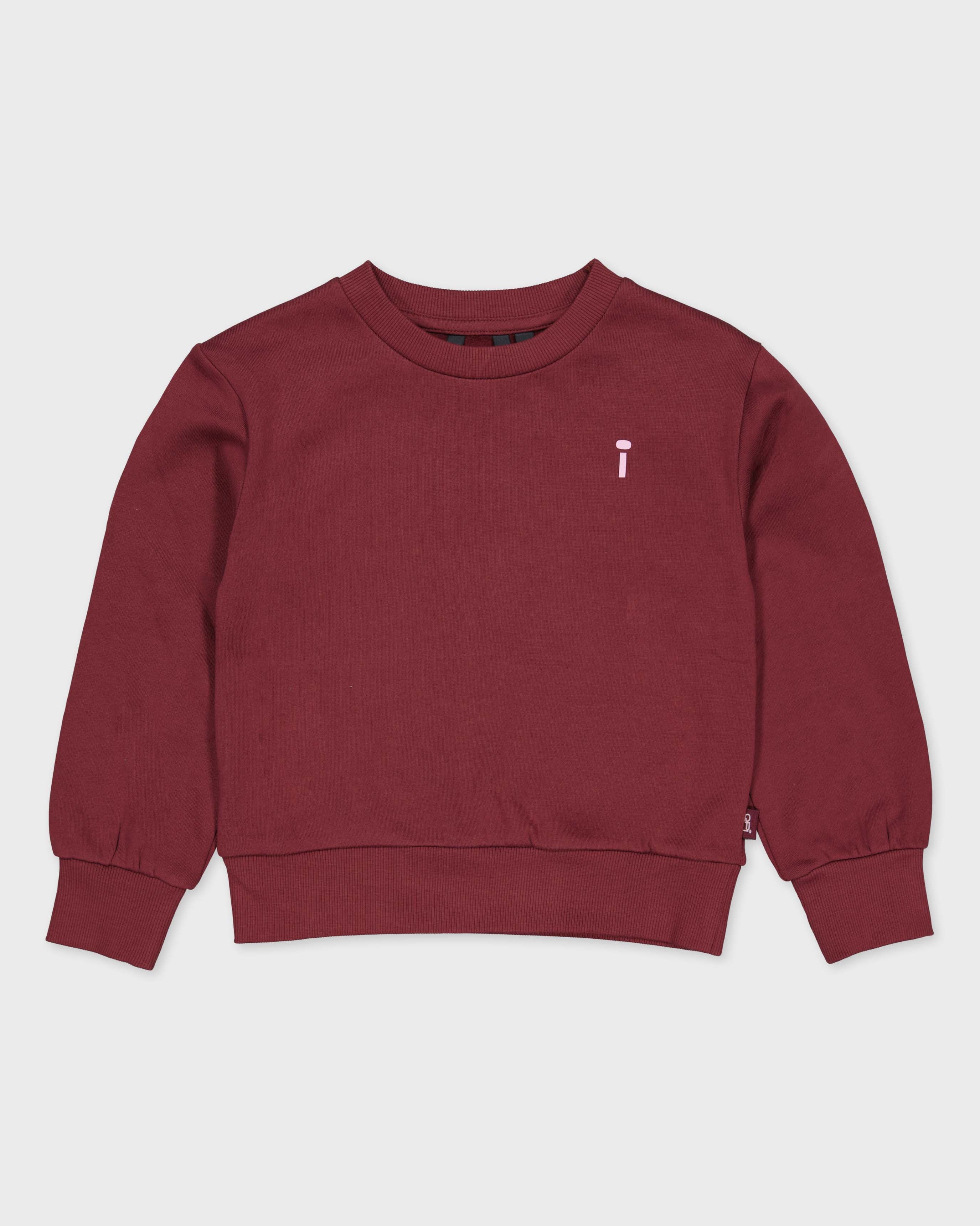 Bordeauxrode sweater met beerprint | Burgundy