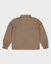 Taupekleurig overshirt met borstzakken | Dark Brown