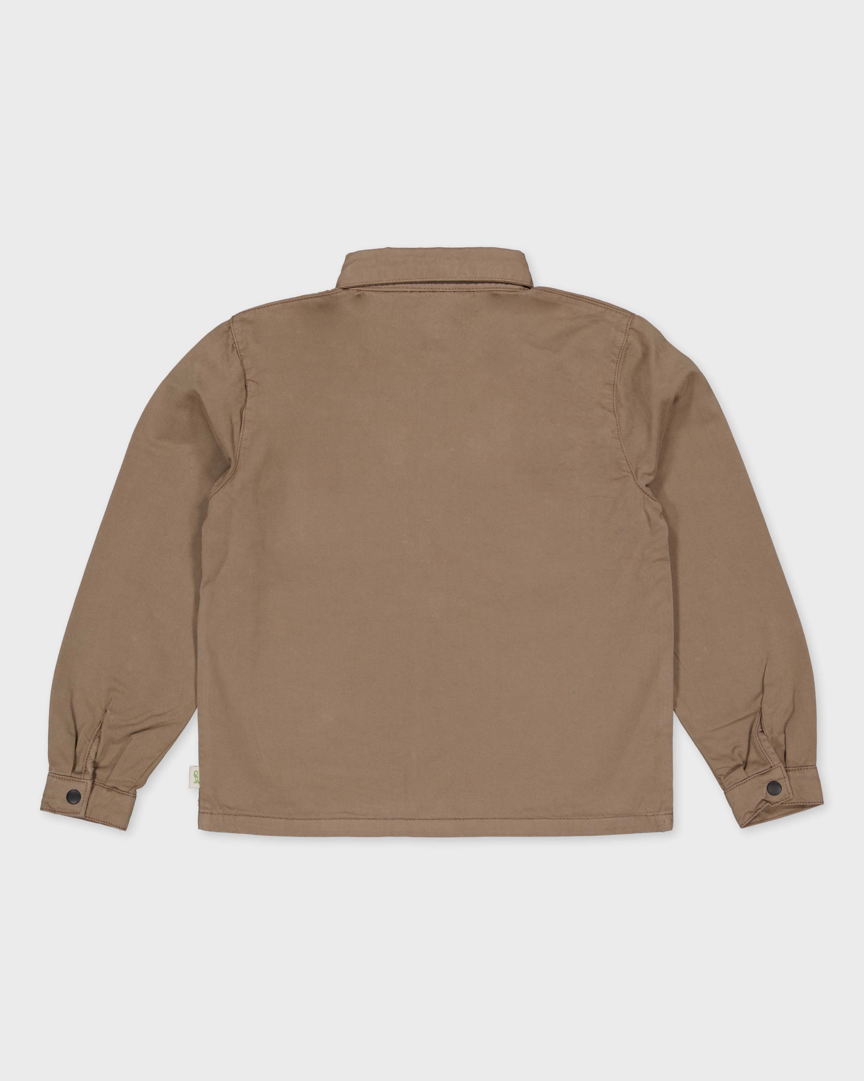 Taupekleurig overshirt met borstzakken | Dark Brown