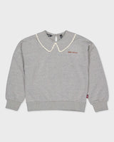 Lichtgrijze sweater met kraag | Silver