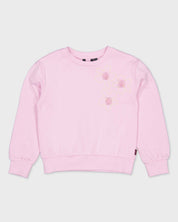Lichtroze sweater met kleine borduursels | Lavender