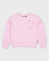 Lichtroze sweater met kleine borduursels | Lavender