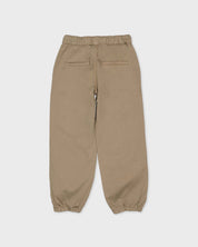 Beige joggingbroek met trekkoord | Dark Brown