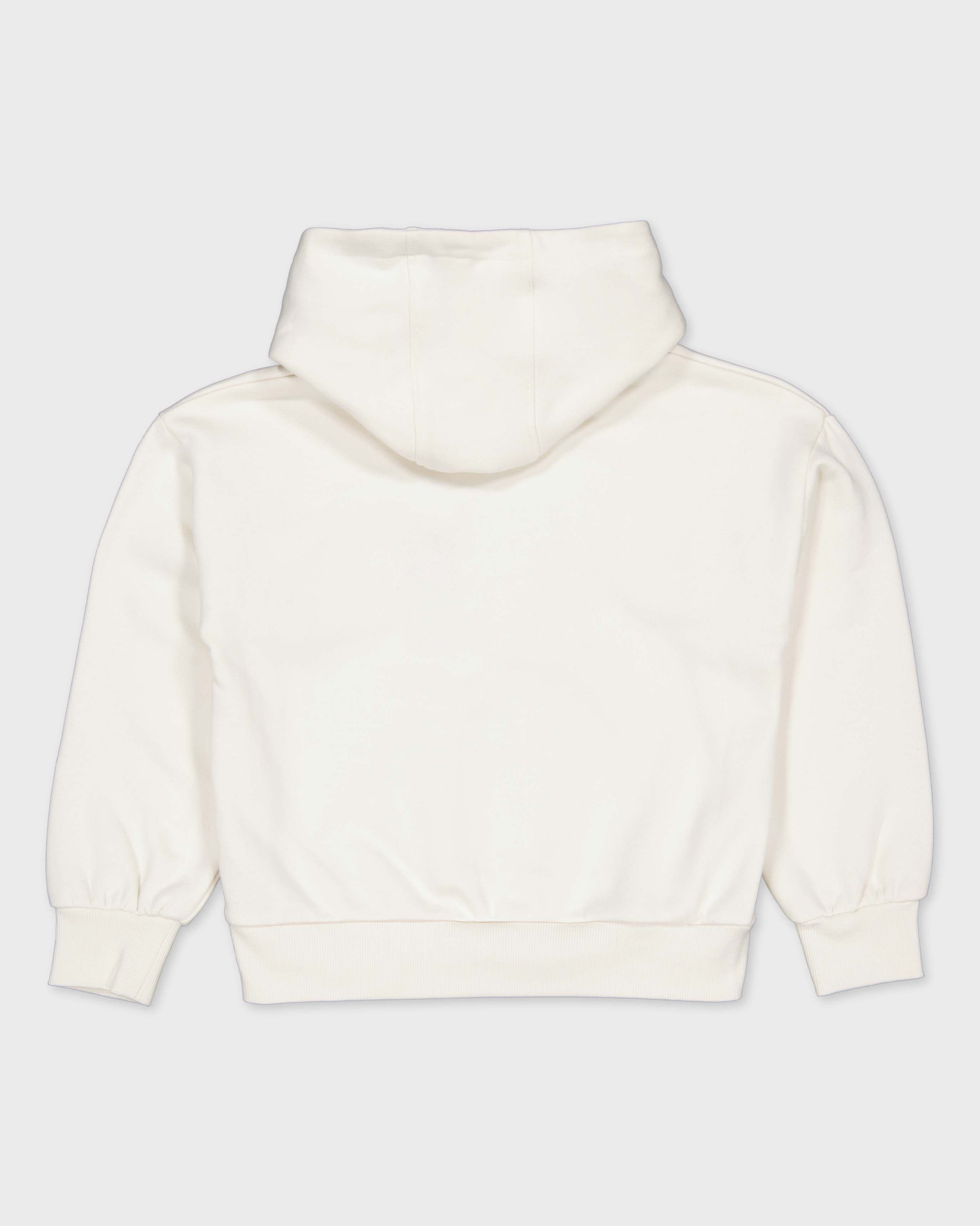 Gebroken witte hoodie met bloemenprint | Milk