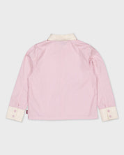 Lichtroze blouse met off-white kraag | Light Purple
