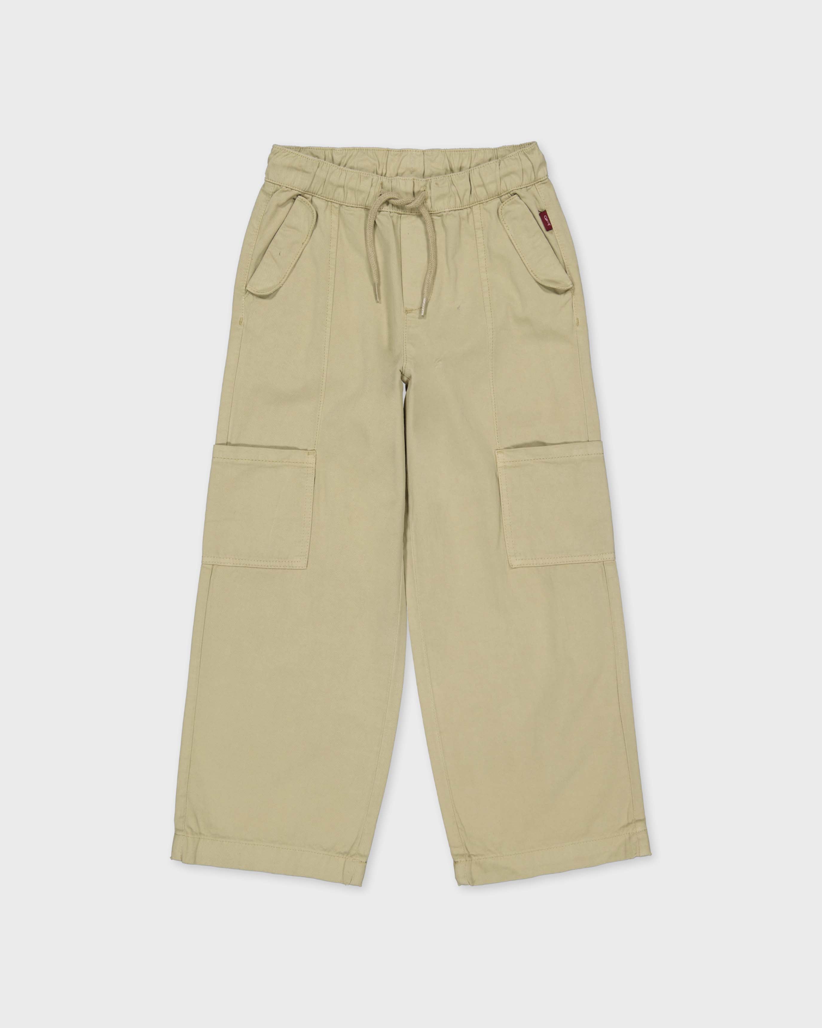 Lichtgroene cargobroek met wijde pijpen | Taupe Green