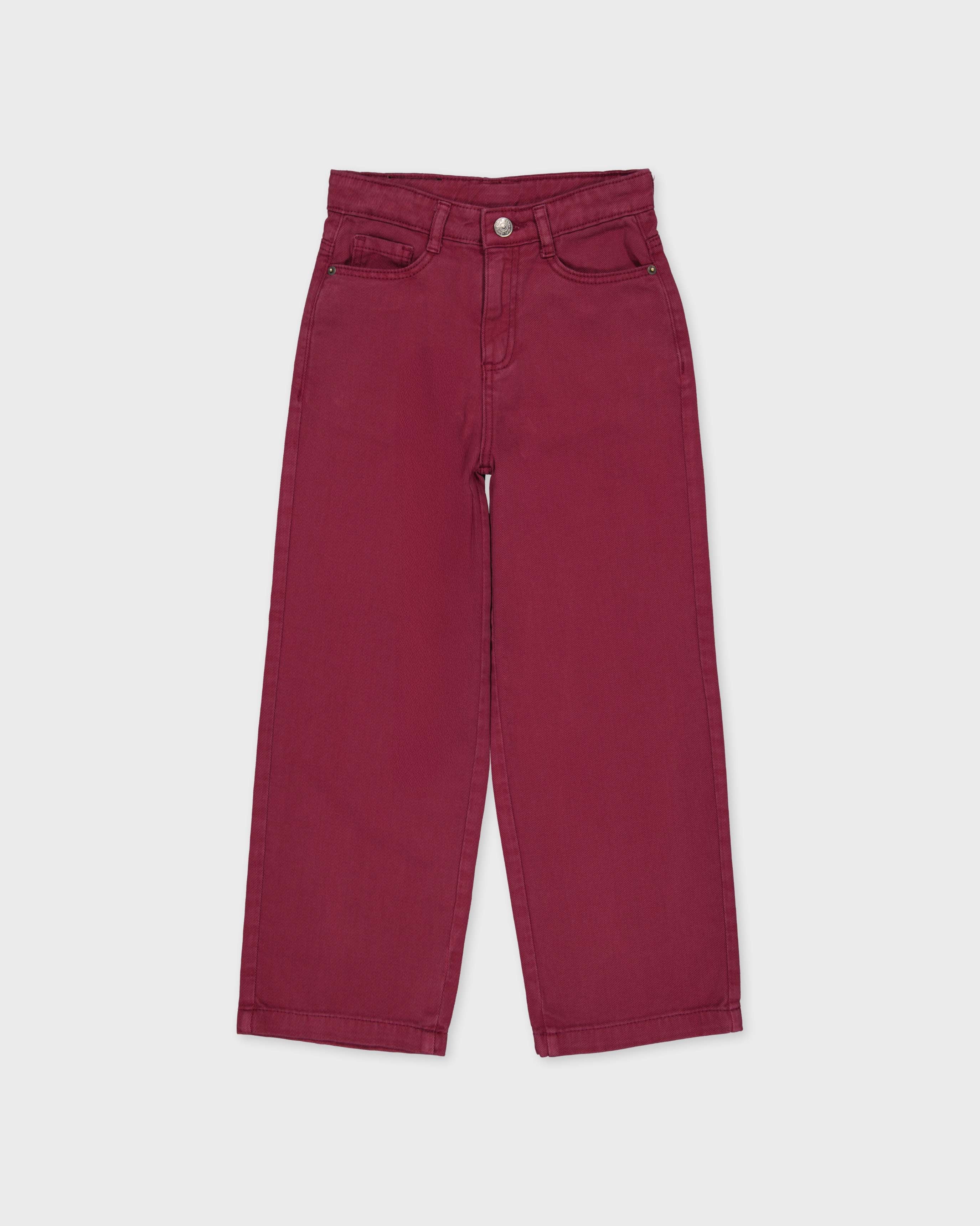 Bordeauxrode broek met rechte pijpen | Burgundy