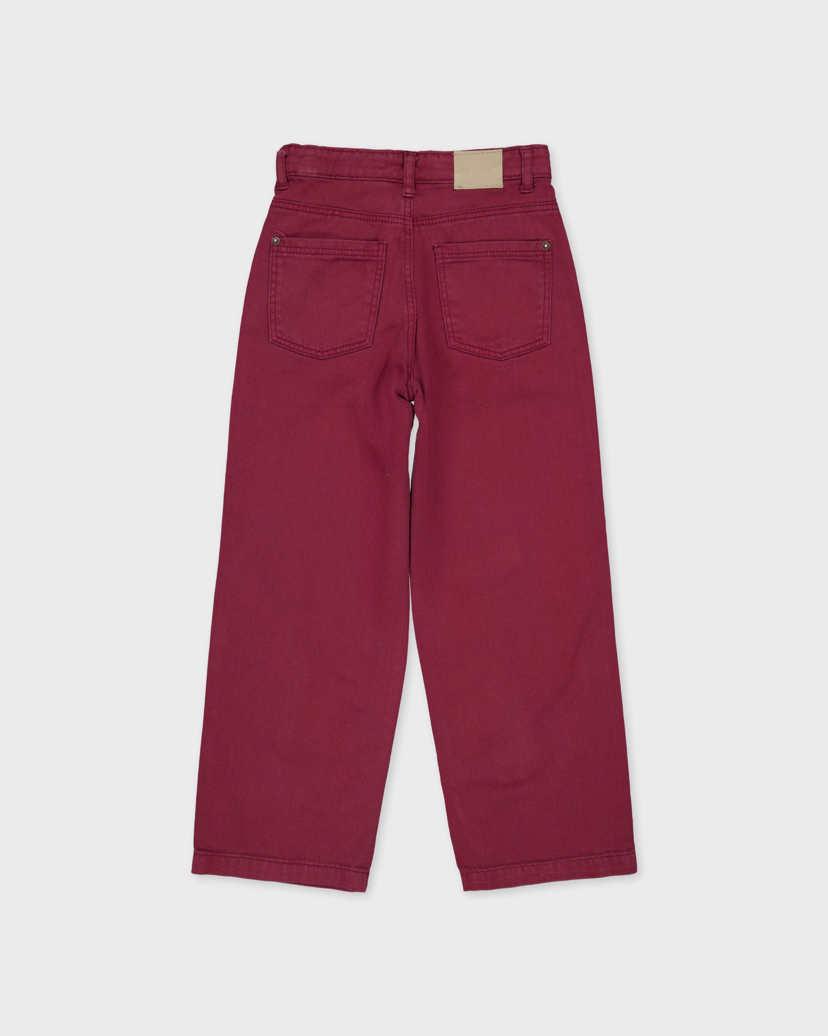 Bordeauxrode broek met rechte pijpen | Burgundy
