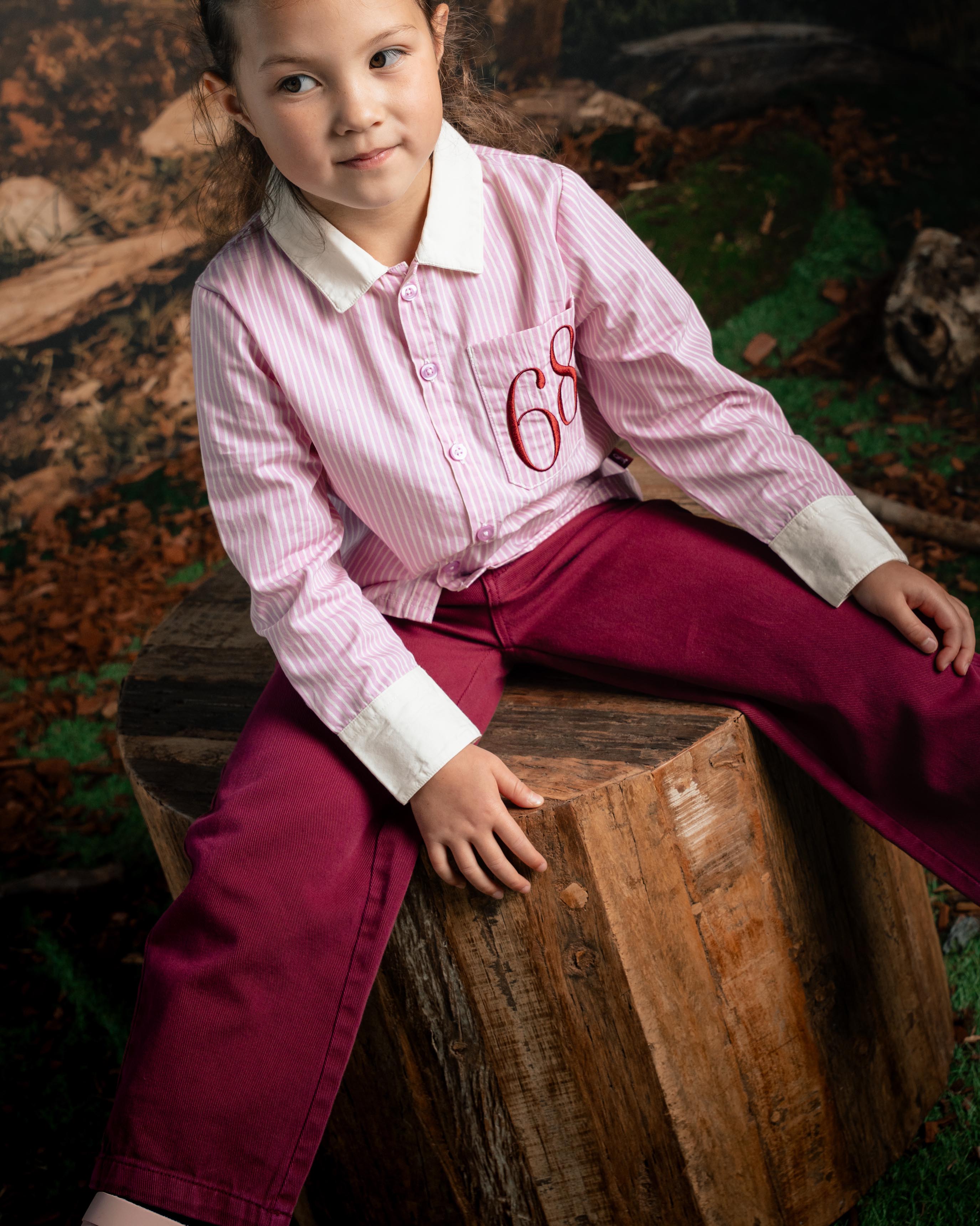 Bordeauxrode broek met rechte pijpen | Burgundy