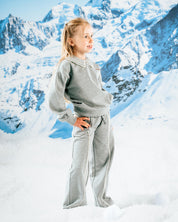 Grijze sweatbroek met zijstrepen | Silver