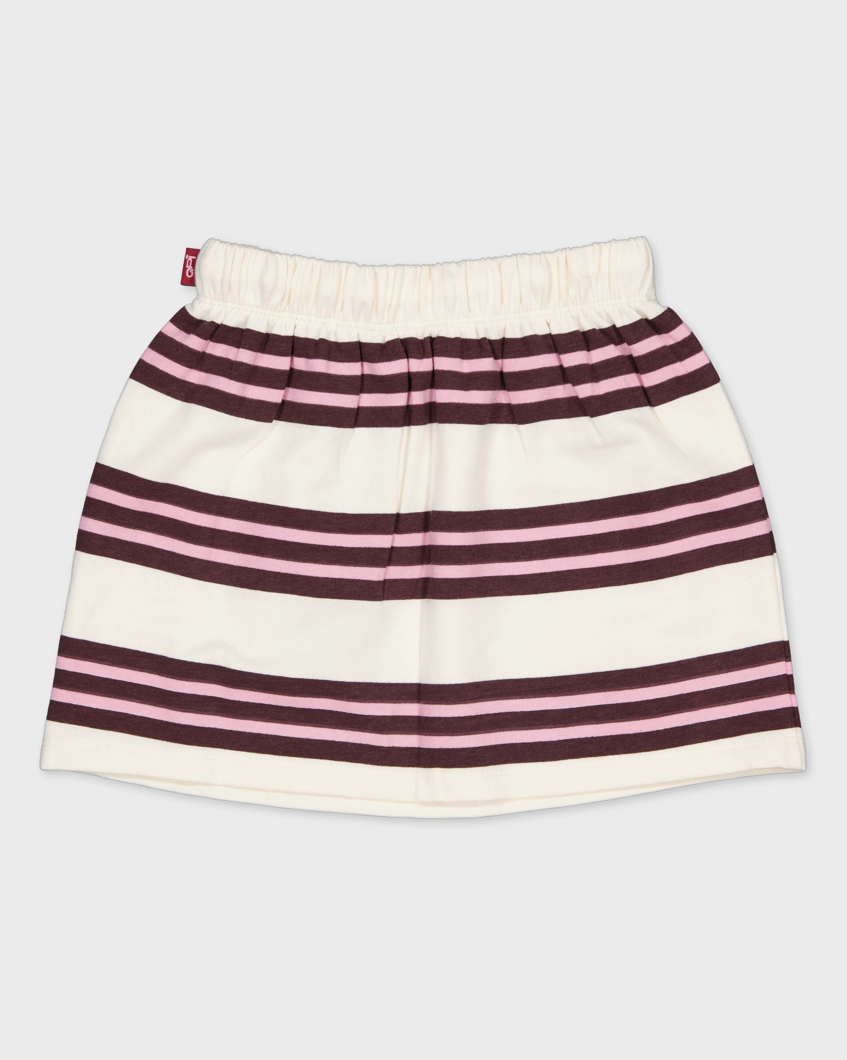 Gestreepte rok met elastische taille | AOP Pink Stripe