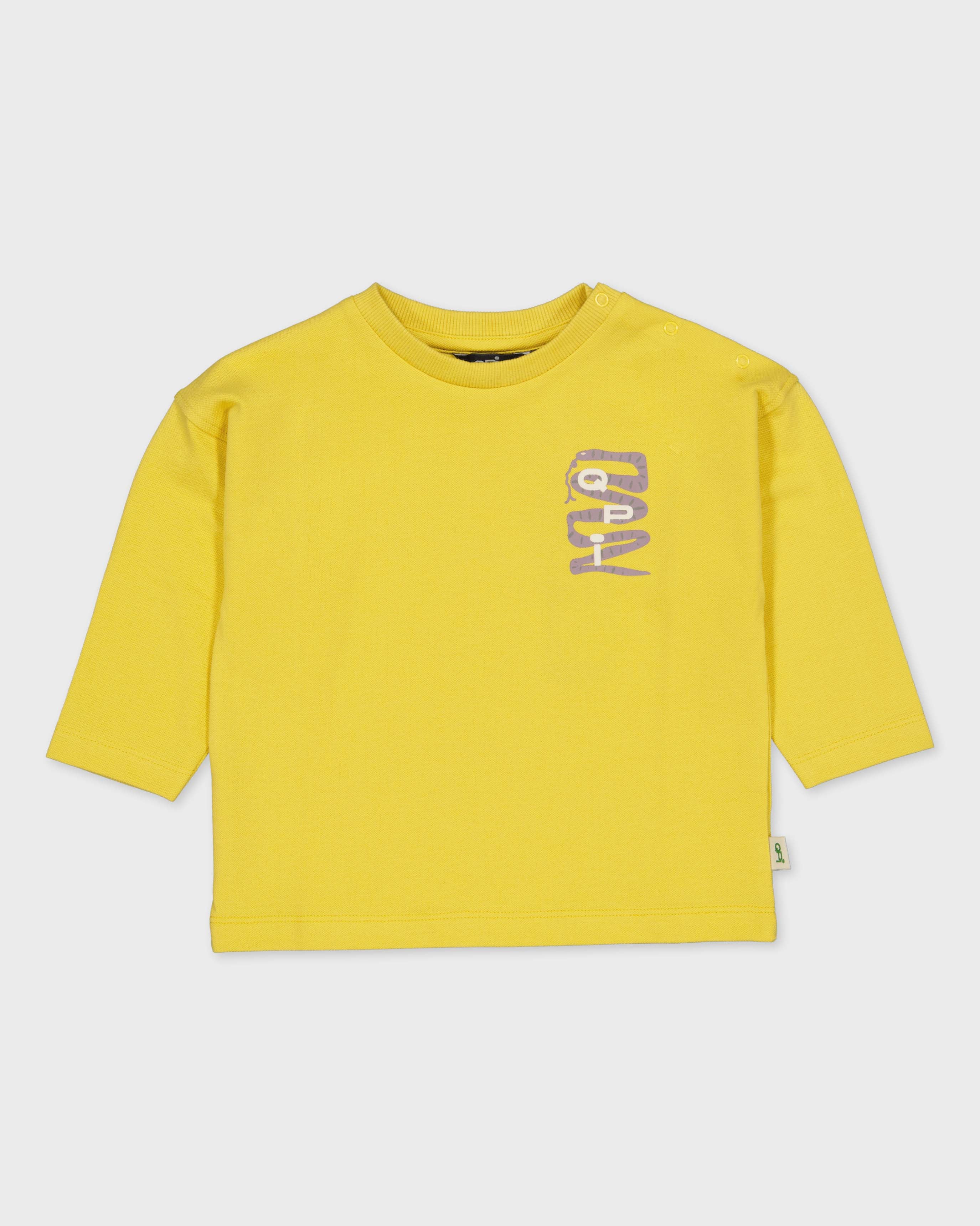 Geel shirt met rugprint | Mustard Yellow