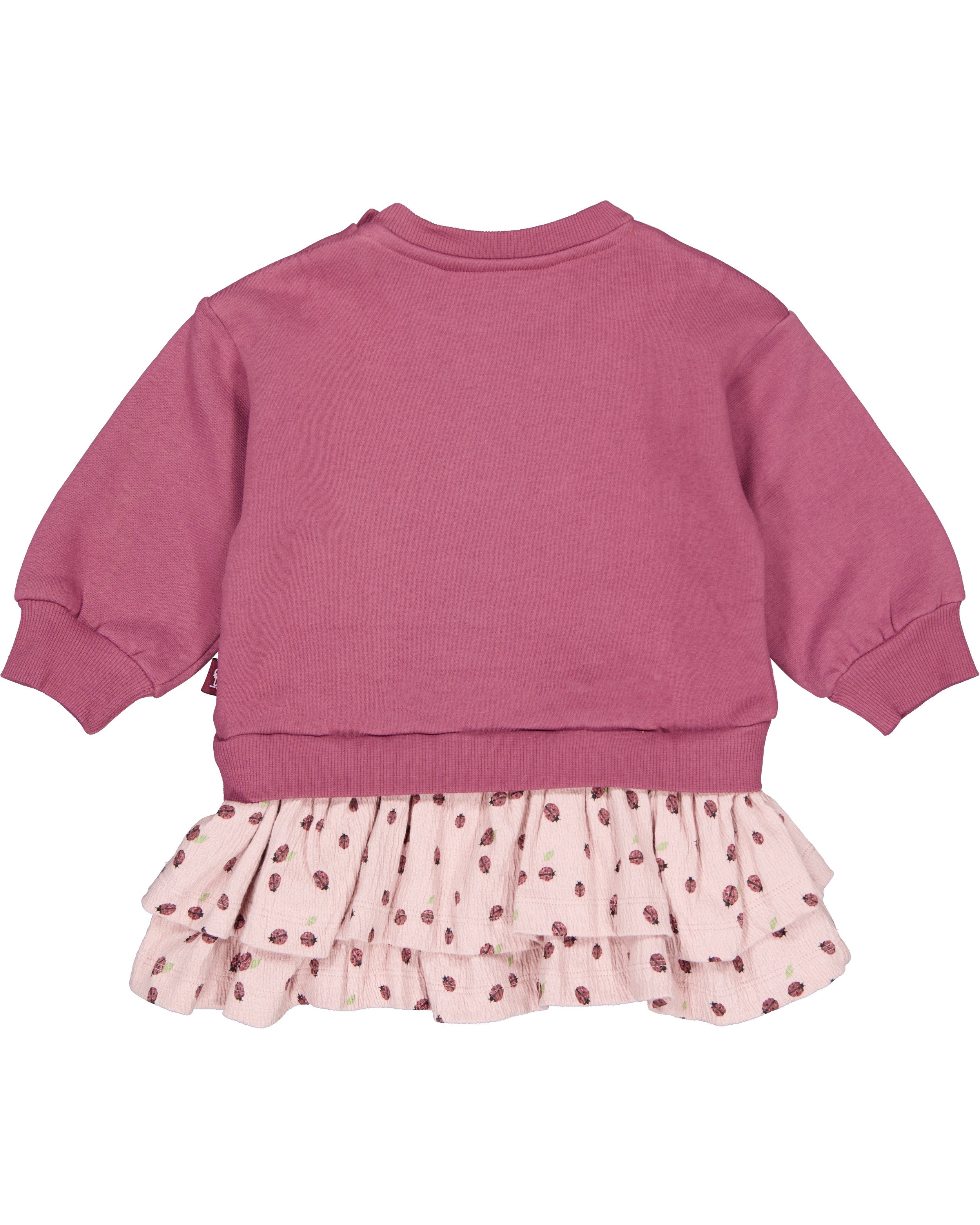 Oudroze sweaterjurk met rucherok | AOP Purple Sketch