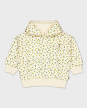 Ecru hoodie met all-over print | AOP White Animal