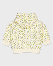 Ecru hoodie met all-over print | AOP White Animal
